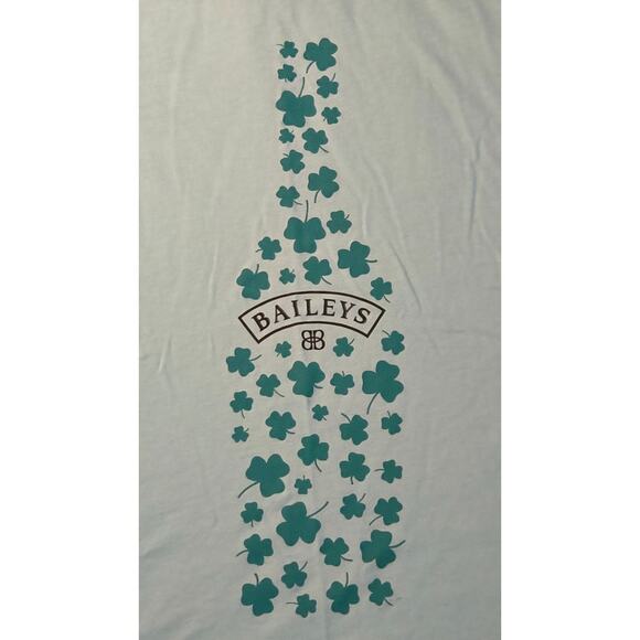 Baileys Mint Green T-Shirt Size Small Print Front and Back 100% Cotton - Picture 2 of 11
